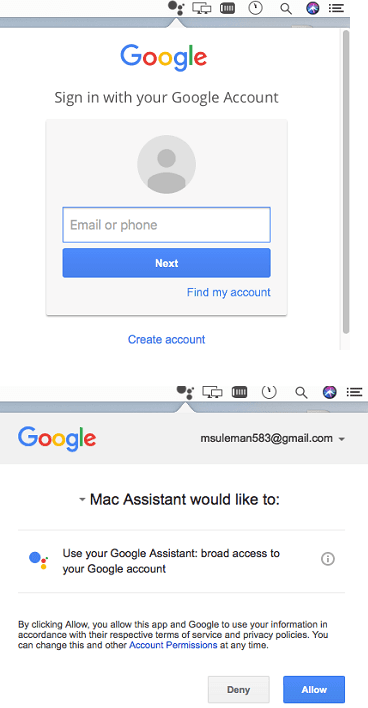 google assistnat for mac